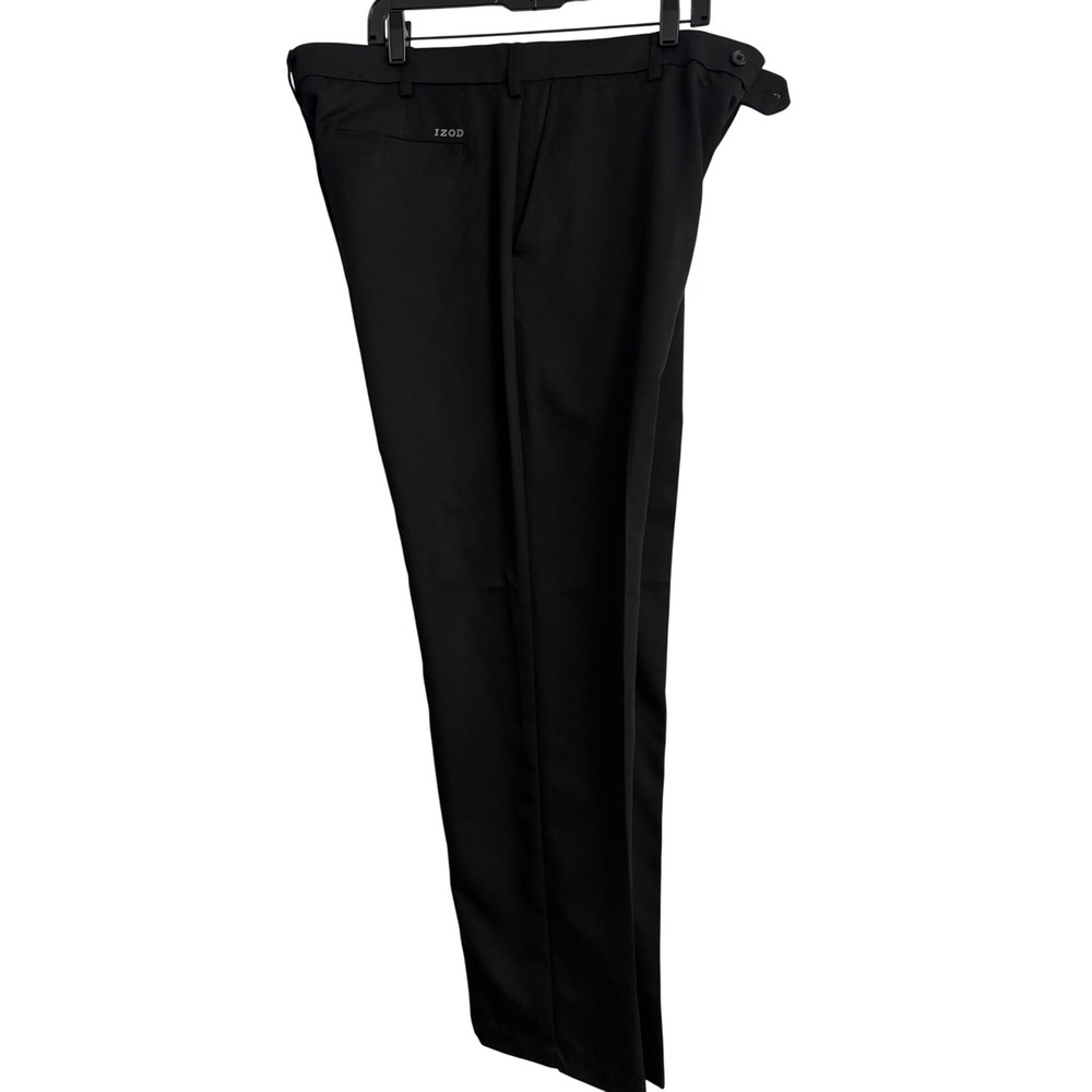 IZOD‎ Golf Mens Classic Fit Black Polyester Dress Pants 38x32 Trousers